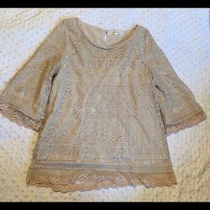 Cream lace shirt